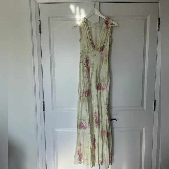 LoveShackFancy, Suniva Silk Charmeuse Dress - Picture 5 of 8